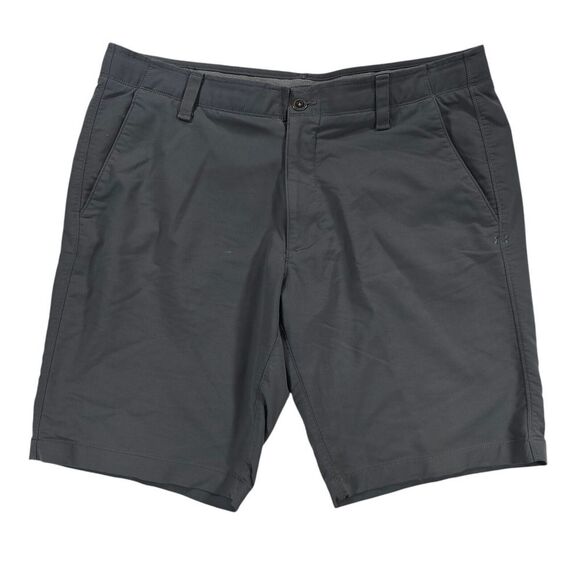 Under Armour Match Play Shorts Mens 36 Gray Heat Gear Wicking Performance Chino - Picture 1 of 9